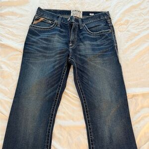 Ariat Blue Bootcut Jeans with Vintage Fading